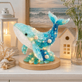 thumbnail image 2 of Sea Glass 3D Art Kit, DIY Whale Mosaic Craft for Coastal Tabletop Home Decor, 8 in Ocean Creative Craft Project for Adults, 2 of 4