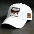 thumbnail image 2 of WKSCLPAI USA 250th Anniversary Hat - God Bless American Flag & Eagle Printed Baseball Cap, 2026 USA 250th Celebration Patriotic Hat for Men & Women, 2 of 9