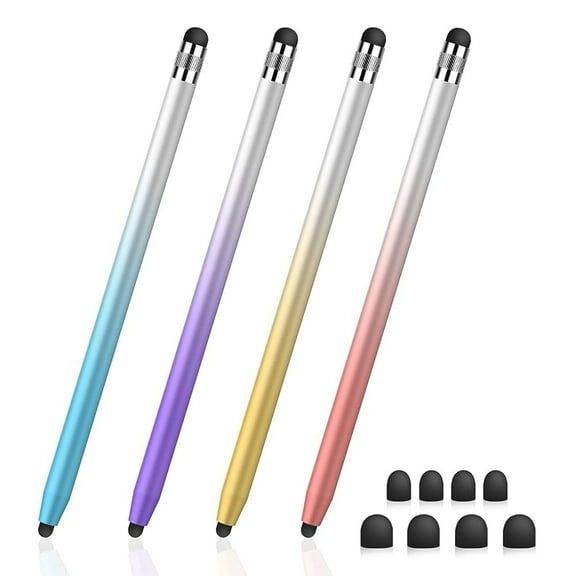 Stylus Pens for Tablets, 4pcs High Sensitivity Stylus Pens for Touch Screens, 2 in 1 Tablet Pen Compatible with iPhone/iPad/Samsung Galaxy/Tablet/Microsoft Surface and All Universal Touch Devices