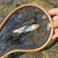 thumbnail image 4 of Fly Fishing Net Landing Catch Release Net Wooden Frame Stream Fishing Net, 4 of 9