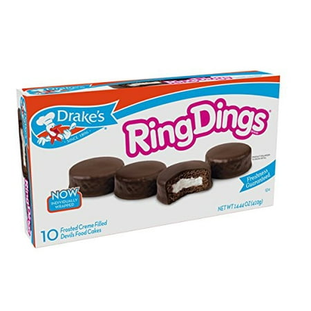 Drake's Ring Dings Cakes 13.5 oz, 10 Count
