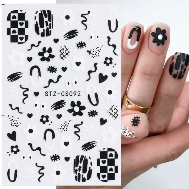 5pcs Nail Art Stickers Decals 3D Nail Sticker Sliders Swirl Wave Lines  Stripe Graphic Nail Decorations Rose Gold Striping French Tips Nail Art  Decals Foils 5D Manicure Lines Geometry Slider(STZ-CS068) 
