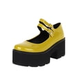 thumbnail image 2 of Zapatos de cuero para mujer, hebilla de cinturón de estilo británico, zapatos de tacón alto grueso informales para estudiantes, sandalias de punta redonda con correa en el tobillo de Color sólido Wmkox8yii  hfjk2117, 2 of 6