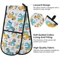 thumbnail image 4 of Dailycode Double Sided Oven Mitt with Loop Heat Resistant Kitchen Long Potholders 7" x 35" Baby Unicorns and Brid, 4 of 6