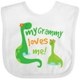 thumbnail image 3 of Inktastic My Grammy Loves Me Grandson Boys Baby Bib, 3 of 4