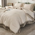 thumbnail image 1 of Juego de edredón Andency King Size Beige con 3 piezas, 1 of 7