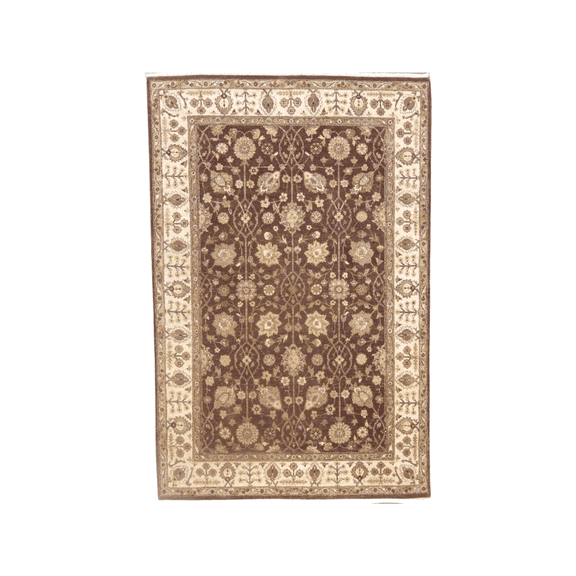 Wahi Rugs Hand Knotted Agra Chobie Antique Wash 6'0" x 9'0" Wool - w869