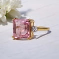 thumbnail image 3 of Pink Tourmaline Ring 14k Yellow Gold Engagement Ring Diamond Women's Fine Jewelry Princess Cut Natural Gemstone Ring Unique Promise Ring Gifts, 3 of 4