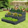 thumbnail image 2 of Costway 1 PCS Jardinière Surélevée à 3 Niveaux, 47 Pouces x 47 Pouces x 24 Pouces Métal Extérieur Noir, 2 of 10
