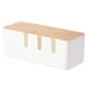 thumbnail image 2 of Caja de gestión de cables con tapa de madera 30,4 x 12,3 x 11,6 cm organizador de cables ABS, 2 of 8