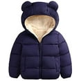 thumbnail image 2 of Kiapeise Winter Infant Kids Baby Girls Boys Down Parkas Coat 3D Ears Hooded Long Sleeve Zipper Solid Warm Outfits, 2 of 4