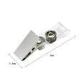 thumbnail image 2 of Bunblic 100x ID Strap Clip, Metal Badges Clips, Portable Accessories Clear PVC Straps, Name Tag Clips, for Badges Holders Work Badges, 2 of 7