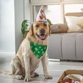 thumbnail image 5 of St. Patrick's Day Dog Bandana Set 1 PCS - Medium Green Irish Pattern Pet Scarf, Tie-On Festive Costume Accessory for Small Medium Cats & Dogs, 5 of 5