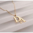 thumbnail image 2 of RSAMD Custom Two Initial Letter Necklace Handmade Couple Name Necklace Stainless Steel-#01-Steel-19.68''(45+5cm)-Leave Message To us, 2 of 9
