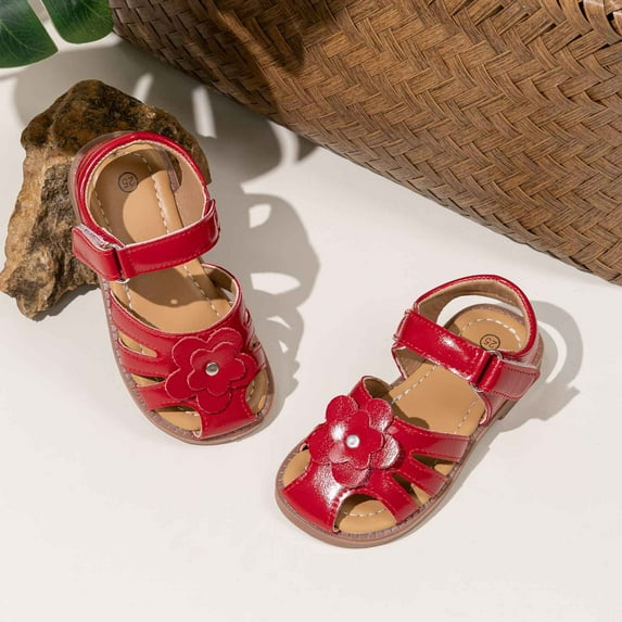 REDARER Closed Sandals Girls Summer Girls' Outdoor Water Sandals Sports Shoes Children's Shoes Summer Shoes,1-1.5 Years