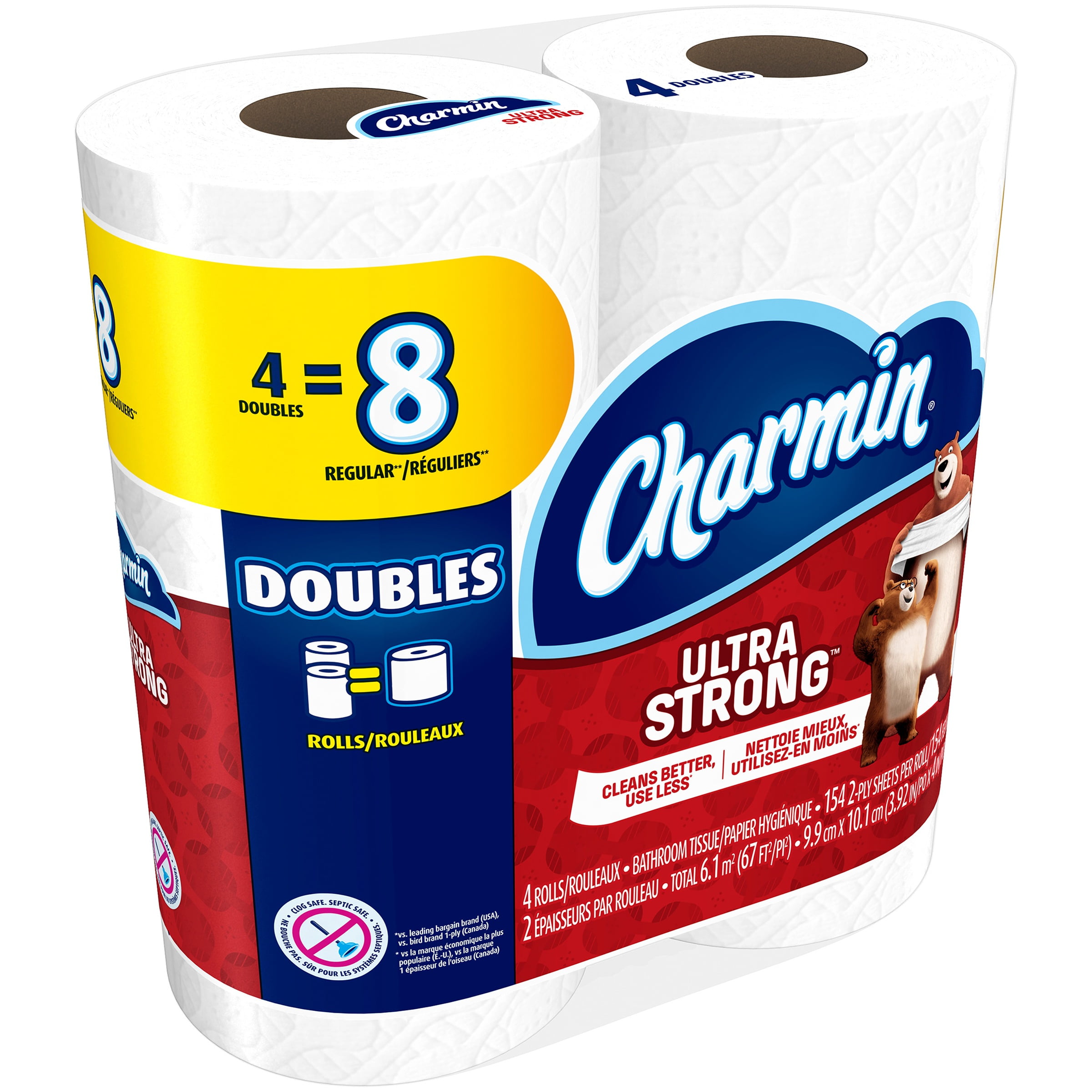 Charmin Ultra Strong Toilet Paper, 4 Double Rolls by Procter & Gamble Company