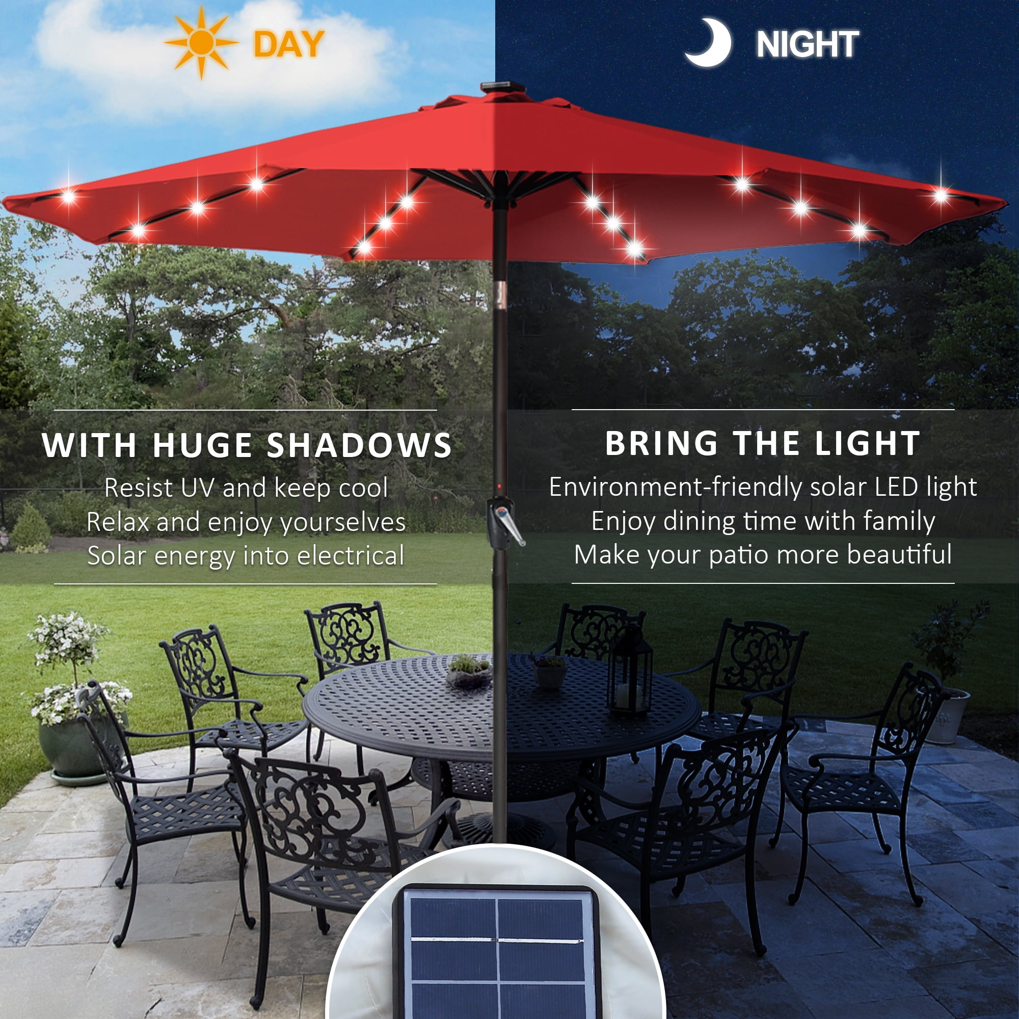 6 ft crank patio umbrella 6.5 ft Square Market Patio Umbrella with Tilt & Crank