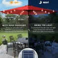 thumbnail image 2 of ABCCANOPY 7.5ft Patio Solar Umbrella LED Outdoor Umbrella with Tilt and Crank, Red, 2 of 9