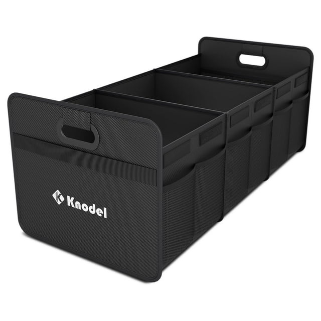 Organizador de maletero K KNODEL plegable con 3 compartimentos, color negro
