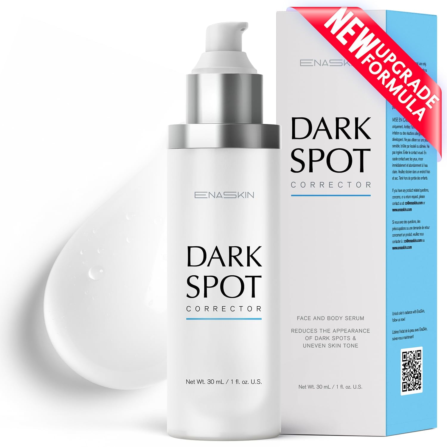 Enaskin Naturals Dark Spot Corrector Body and Face Serum with Avocado & Botanical Extracts, 1 fl oz