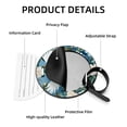 thumbnail image 4 of Peace Dove Set of 2pcs PU Leather Round Suitcase Tags with Privacy Cover and Name ID Tag - Ideal for Travel Luggage, Handbags, Backpacks, School Bags, 4 of 6