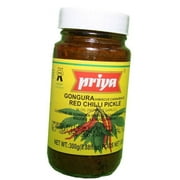 Priya Gongura Red Chilli Pickle With Garlic - 300 Gm (10.58 Oz)