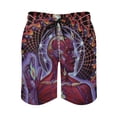 thumbnail image 2 of Tool Band Men's Swim Trunks Board Shorts Drawstring Elastic Waist Quick Dry Swimsuits Beach Shorts with Pockets 2XL, 2 of 8