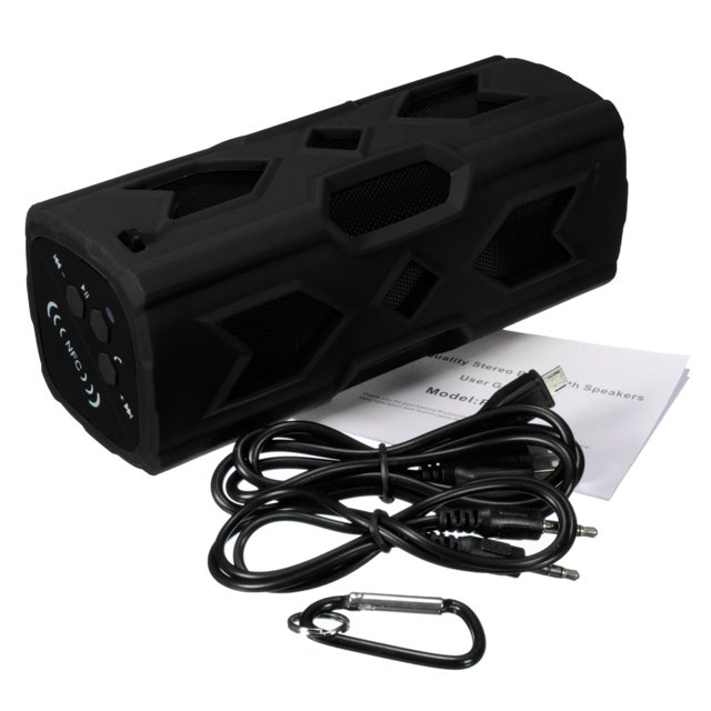 4.0 BoomBox Speaker Waterproof Shockproof with Metal Hook 3600 mAh Power Bank Bass NFC Built In Mic