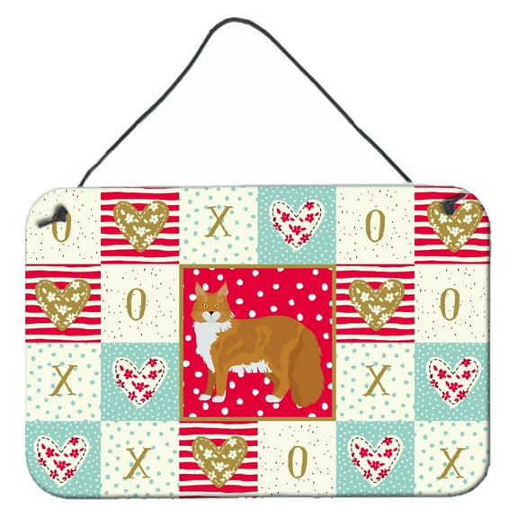 Carolines Treasures CK5642DS812 Maine Coon 1 Cat Love Wall or Door Hanging Prints 8x12 multicolor