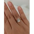 thumbnail image 2 of Solitaire Brilliance 2.60Ct Cushion Cut Moissanite Diamond Split Shank Style Engagement Solitaire Ring for Annivarsary Gift in 10K Yellow Gold, Ring Size 7, 2 of 7
