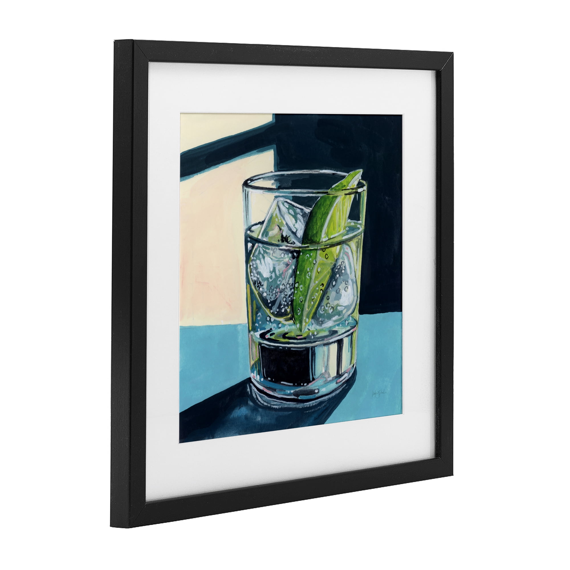 Stupell Industries Strong Gin and Tonic Black Framed Print Under Glass, design by Kate Jarvik Birch