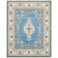thumbnail image 1 of Unique Loom Narenj Medallion Textured Area Rug 8' x 10' Rectangle Blue/Tan, 1 of 2