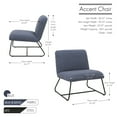 thumbnail image 6 of Porthos Home Sela Accent Chair, Mohair Fabric Upholstery, Steel Sled Legs, 6 of 6