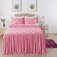 thumbnail image 1 of JML King Ruffle Skirt Bedspread Set 5 Piece, Pintuck Coverlet with Shams and Area Rugs, 1 of 6