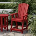 thumbnail image 3 of Wildridge Heritage Balcony Counter Chair, Cardinal Red - Outdoor Weather Resistant Recycled Plastic Furniture for Patio, 3 of 4