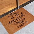 thumbnail image 6 of Loetky “We Are Covered” Psalms 91 Inspirational Doormat, Religious Welcome Mat for Front Door with Non-Slip Backing, Indoor/Outdoor Use (60x40cm), 6 of 9