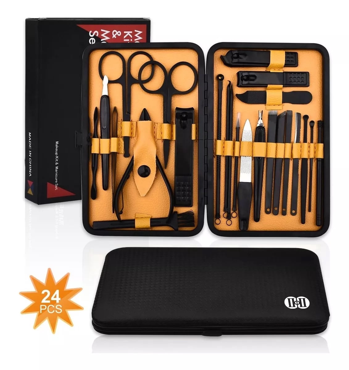 CIICII Manicure Set Nail Clippers Pedicure Kit -24 Pieces Stainless Steel Manicure Kit, Nail Care Tools