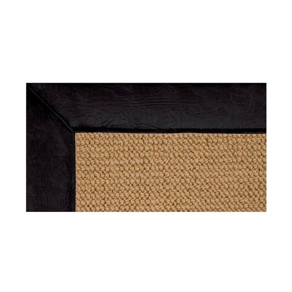 Linon Athena Sisal & Black Rug, Size 5 x 8