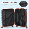 thumbnail image 2 of Gowill 6 Piece Luggage Sets,13/20/24/28 inch Hardside Lightweight ABS Suitcase With Expandable Duffle Bag (Sky Blue Tan), 2 of 15