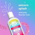 thumbnail image 2 of hello Unicorn Splash Fluoride Kids Mouthwash, Bubble Gum Natural Flavor, 16 Fl Oz Bottle, 2 of 12