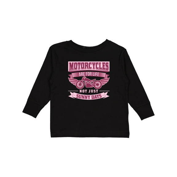 Inktastic Motorcycle Female Biker Girls Long Sleeve Toddler T-Shirt