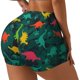 thumbnail image 1 of Fotbe Colorful Dinosaurs Shorts Sin Costuras – Shorts Deportivos de Cintura Alta para Mujer, Elásticos para Gimnasio, Yoga, Running o Ciclismo-Large, 1 of 8
