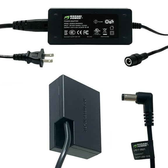 Wasabi Power DC Coupler with AC Power Adapter for Canon LP-E17 (DR-E18, ACK-E18)