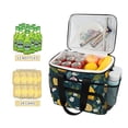 thumbnail image 2 of FORMRS Insulated Cooler Bag 24 Cans Capacity Soft Leakproof Lunch Box with Side Pockets, Green Lemons, 2 of 7