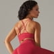 thumbnail image 1 of Ropa de yoga de cuatro piezas con alta elasticidad y espalda de belleza de color sólido, sujetador deportivo para correr, pantalones de yoga y fitness para mujer, 1 of 6