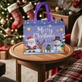 thumbnail image 4 of Christmas Gift Bags Non-Woven Fabric Reusable Holiday Present Bags with Handles for Gift Wrapping Party Favors(Purple-B), 4 of 6