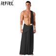 thumbnail image 2 of Toga de emperador romano para hombre Disfraz de gladiador guerrero griego de Halloween Mitología griega antigua Dios Cosplay Falda larga con pulseras, 2 of 5
