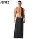 thumbnail image 2 of Toga de emperador romano para hombre Disfraz de gladiador guerrero griego de Halloween Mitología griega antigua Dios Cosplay Falda larga con pulseras, 2 of 5