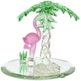 thumbnail image 1 of StealStreet SS-UG-CR-405 Pink Flamingo and Palm Tree on Mirror Base Glass Figurine, 4.5', 1 of 1