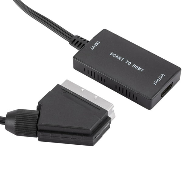 Convertidor de euroconector a caja adaptadora de euroconector a Video Audio Adaptador de euroconector 1080p Compatible con PAL NTSC Yotijar Convertidor SCART a HDMI Walmart en linea